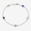 Bracelet en argent sterling .925 de 1,83 carat avec pierres multi-stones