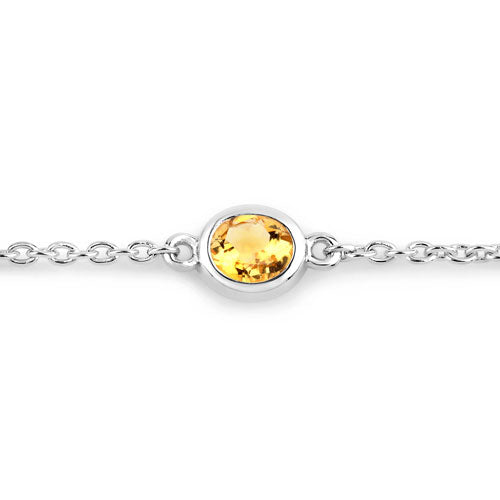 Bracelet en argent sterling .925 de 1,83 carat avec pierres multi-stones