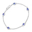 Bracelet en argent sterling de 1,65 carat en tanzanite véritable