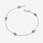 Bracelet en argent sterling de 1,65 carat en tanzanite véritable