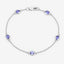 Bracelet en argent sterling de 1,65 carat en tanzanite véritable