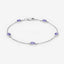 Bracelet en argent sterling de 1,65 carat en tanzanite véritable