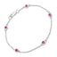 Pulsera de Rubí Genuino de 0.65 Quilates en Plata Esterlina .925