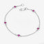 Pulsera de Rubí Genuino de 0.65 Quilates en Plata Esterlina .925