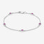 Pulsera de Rubí Genuino de 0.65 Quilates en Plata Esterlina .925