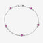 Pulsera de Rubí Genuino de 0.65 Quilates en Plata Esterlina .925