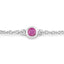 Pulsera de Rubí Genuino de 0.65 Quilates en Plata Esterlina .925