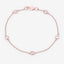 Pulsera de plata esterlina con morganita genuina de 0.45 quilates