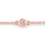 Pulsera de plata esterlina con morganita genuina de 0.45 quilates