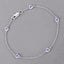 0.50 Carat Genuine Tanzanite .925 Sterling Silver Bracelet