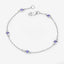 0.50 Carat Genuine Tanzanite .925 Sterling Silver Bracelet