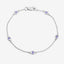 0.50 Carat Genuine Tanzanite .925 Sterling Silver Bracelet
