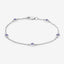 0.50 Carat Genuine Tanzanite .925 Sterling Silver Bracelet