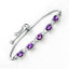 Pulsera de Amatista Genuina de 4.00 Quilates en Plata Esterlina .925