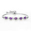 Pulsera de Amatista Genuina de 4.00 Quilates en Plata Esterlina .925