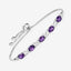 Pulsera de Amatista Genuina de 4.00 Quilates en Plata Esterlina .925