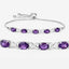Pulsera de Amatista Genuina de 4.00 Quilates en Plata Esterlina .925