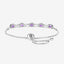 Pulsera de Amatista Genuina de 4.00 Quilates en Plata Esterlina .925