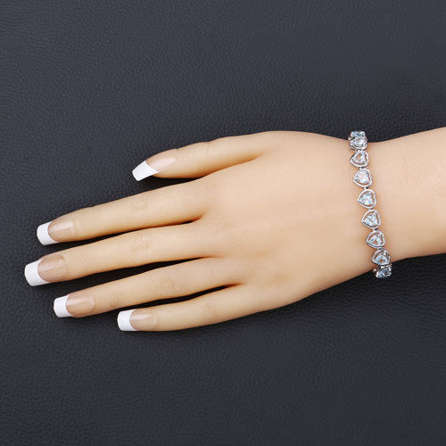 10.50 Carat Genuine Blue Topaz Sterling Silver Bracelet