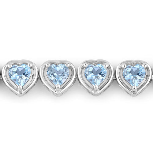 10.50 Carat Genuine Blue Topaz Sterling Silver Bracelet