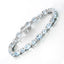 Pulsera de Plata Esterlina con Aguamarina Genuina de 10.06 Quilates