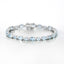 Pulsera de Plata Esterlina con Aguamarina Genuina de 10.06 Quilates