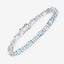 Pulsera de Plata Esterlina con Aguamarina Genuina de 10.06 Quilates