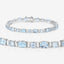 Pulsera de Plata Esterlina con Aguamarina Genuina de 10.06 Quilates