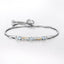0.74 Carat Genuine Aquamarine & White Sapphire Bracelet