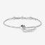 0.74 Carat Genuine Aquamarine & White Sapphire Bracelet