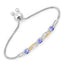 Bracelet en tanzanite véritable de 0,77 carat et saphirs blancs