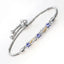 Bracelet en tanzanite véritable de 0,77 carat et saphirs blancs