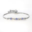 Bracelet en tanzanite véritable de 0,77 carat et saphirs blancs