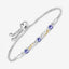 Bracelet en tanzanite véritable de 0,77 carat et saphirs blancs