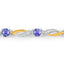 Bracelet en tanzanite véritable de 0,77 carat et saphirs blancs