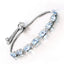 Bracelet en argent sterling avec topaze bleue véritable de 7,60 carats