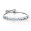 Bracelet en argent sterling avec topaze bleue véritable de 7,60 carats
