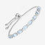 Bracelet en argent sterling avec topaze bleue véritable de 7,60 carats