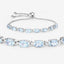 Bracelet en argent sterling avec topaze bleue véritable de 7,60 carats