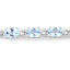 Bracelet en argent sterling avec topaze bleue véritable de 7,60 carats