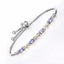 1.81 Carat Genuine Tanzanite & White Topaz Sterling Silver Bracelet