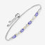 1.81 Carat Genuine Tanzanite & White Topaz Sterling Silver Bracelet