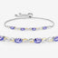 1.81 Carat Genuine Tanzanite & White Topaz Sterling Silver Bracelet