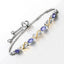 1.79 Carat Genuine Tanzanite & White Topaz Sterling Silver Bracelet