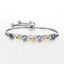 1.79 Carat Genuine Tanzanite & White Topaz Sterling Silver Bracelet