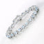 Pulsera de plata esterlina con aguamarina y diamantes de 7.71 quilates
