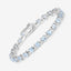 Pulsera de plata esterlina con aguamarina y diamantes de 7.71 quilates