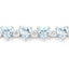 Pulsera de plata esterlina con aguamarina y diamantes de 7.71 quilates
