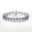 Bracelet en améthyste véritable de 10,01 carats et diamants blancs