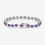 Bracelet en améthyste véritable de 10,01 carats et diamants blancs